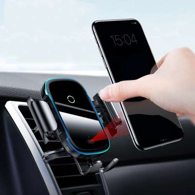 15W Wireless Charger Car Mount for Air Vent Mount Car Phone Holder Intelligent Infrared Fast Wireless Charging Charger